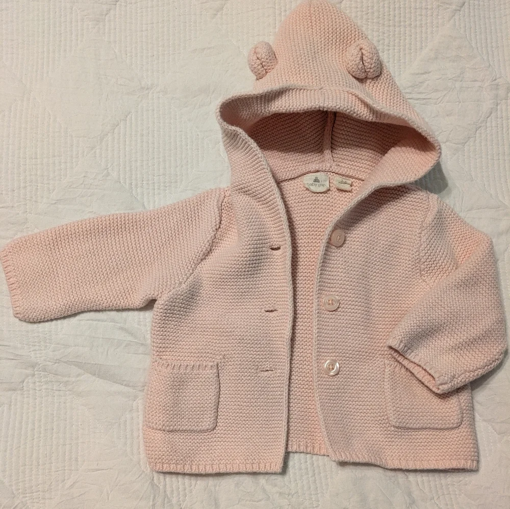 Baby Gap Pink Hoodie Cardigan Sweater Size 3-6M